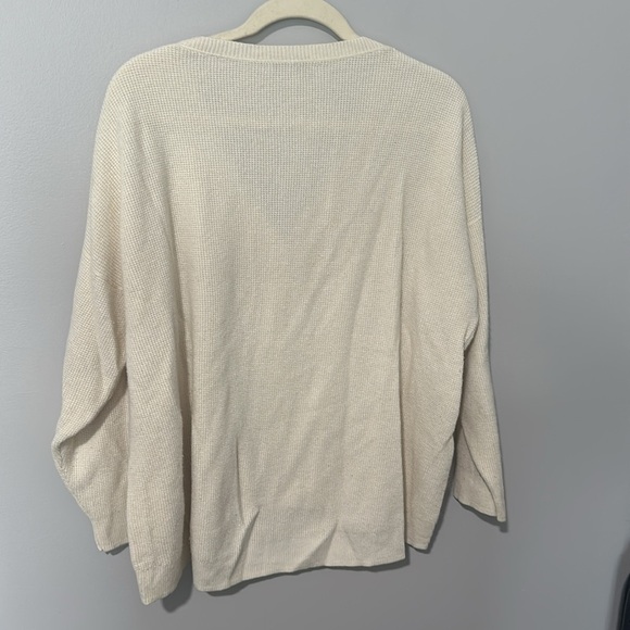 Madewell Asherton Henley Sweater Cream Sz XL - Picture 5 of 5